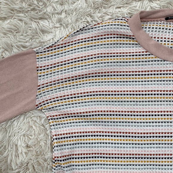 Staccato Hacci Mixed Media Top 💗 Pink White Multi - Picture 6 of 14